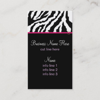 Business Card Template **Bold Zebra Print