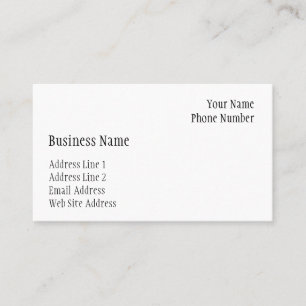 Business Card Template (Eggshell Finish)