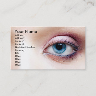 business card template eye makeup