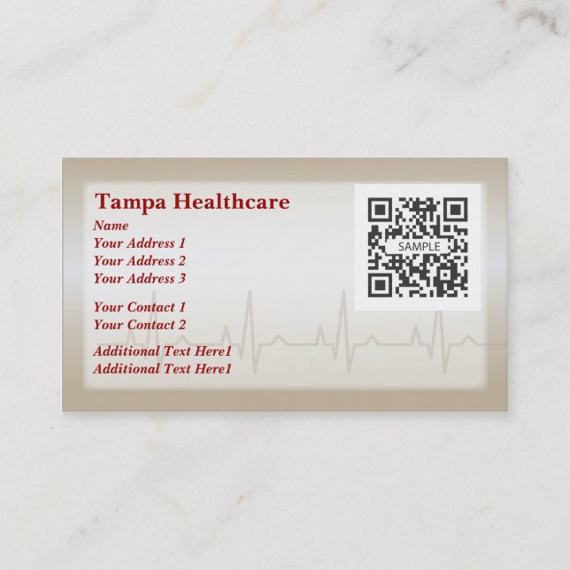Business Card Template Heart Health (Front)