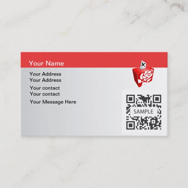 Business Card Template Labour Party (Front)