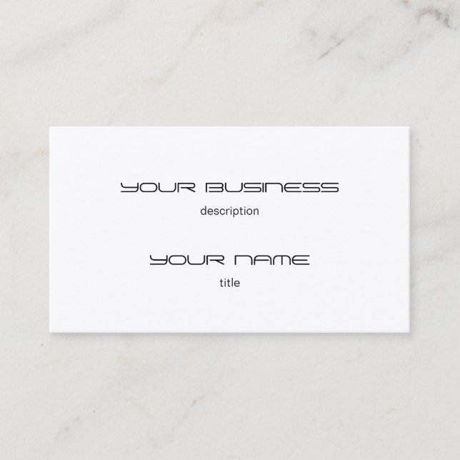 Business Card Template Luxury Executive Indestruct (Front)