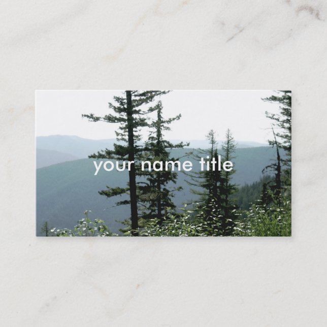 business card template mountain landscape photo (Front)