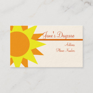 Business Card Template **Rays of Sunshine