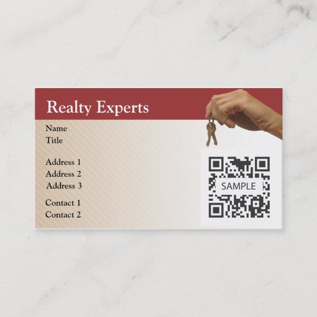 Business Card Template Realty Experts (Front)