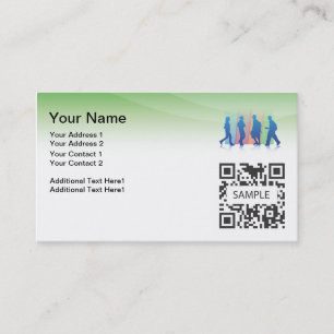 Business Card Template Students Walking