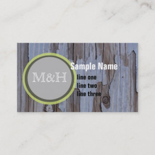 business card template weathered wood photo art