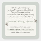 Business Card Text Sticker Temple Mt Sage Square