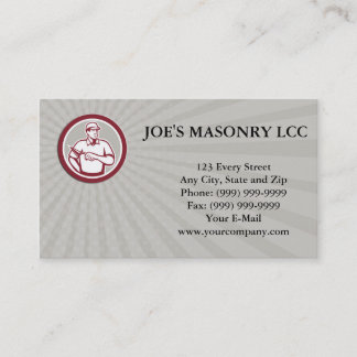 Business card Tiler Plasterer Mason Masonry Worker