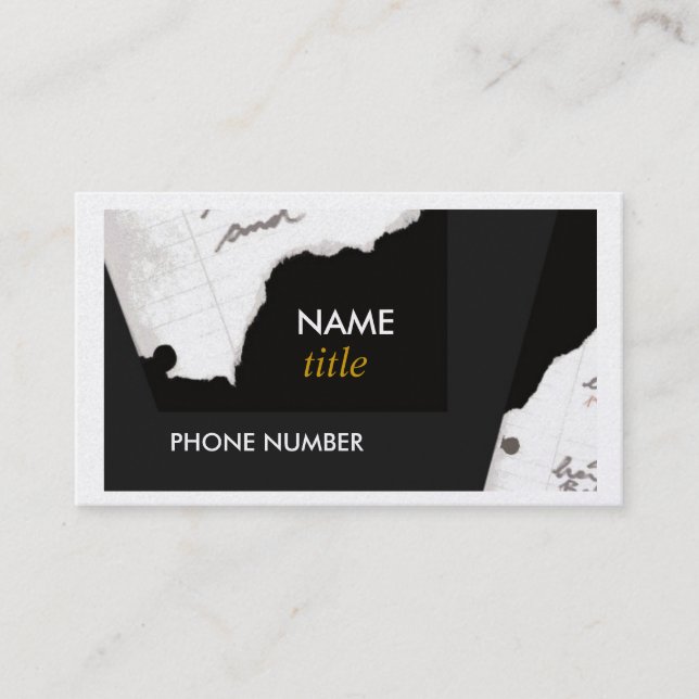 Business Card-Torn Edges Card (Front)