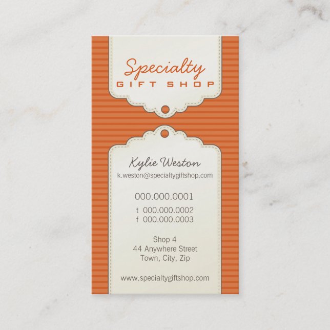 BUSINESS CARD :: trendy gifttag P1 (Front)