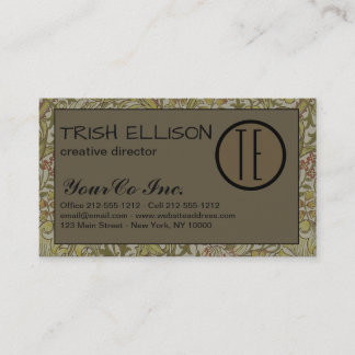 Business Card Vintage Floral Soft Custom Template