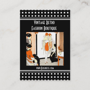 Business Card Vintage Retro Fashion Boutique