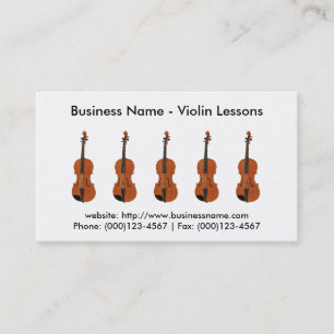 Business Card: Violin Lessons Card
