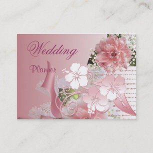 Business Card Wedding Planner Pink