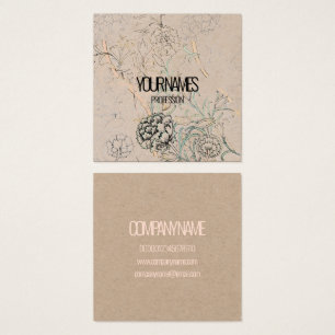 BUSINESS CARD : WILLIAM MORRIS : WILD TULIP