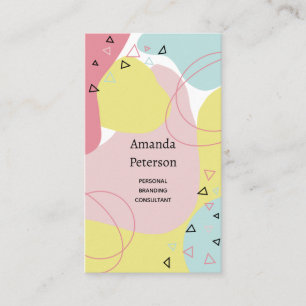 Business card with abstract colourful background