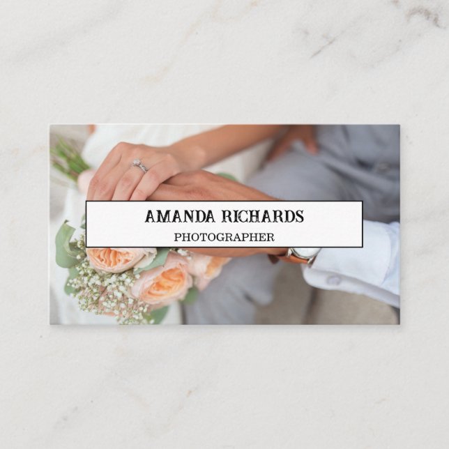 Business card with background. (Front)