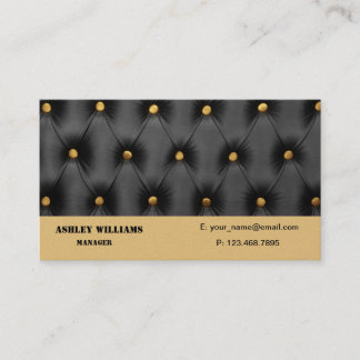 Business Card with black capitone