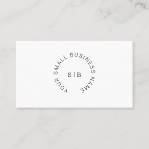 Business Card with Circle Text Logo