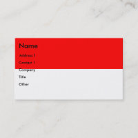 Business Card with Flag of Indonesia