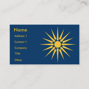 Business Card with Flag of Macedonia, Greece