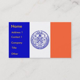 Business Card with Flag of New York U.S.A.