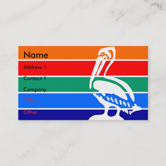 Business Card with Flag of St. Petersburg (Front)