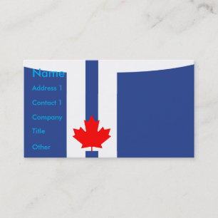 Business Card with Flag of Toronto, Canada