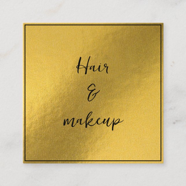 Business card with gold background (Front)