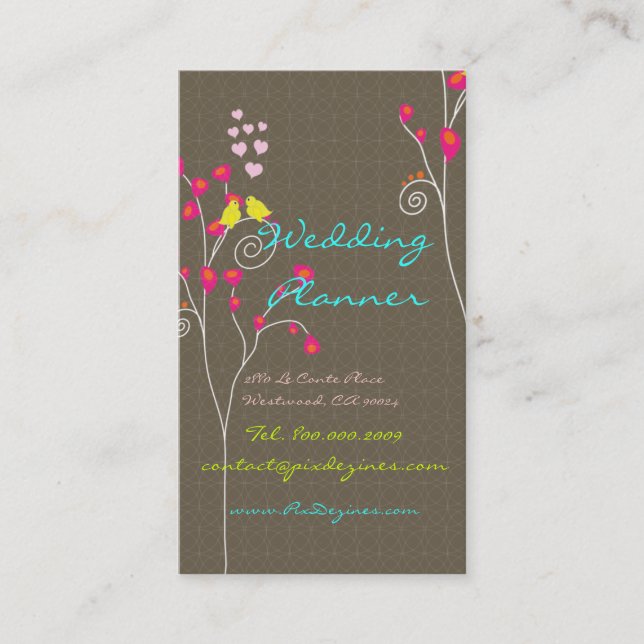 Business Card with love birds (Front)