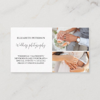 Business card with photo background.