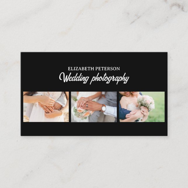 Business card with photo background. (Front)