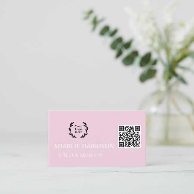 Business Card with QR Code (Standing Front)