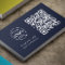 Business Card with QR Code | Navy Blue Design