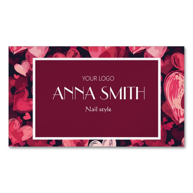  business card with red heart (Front)