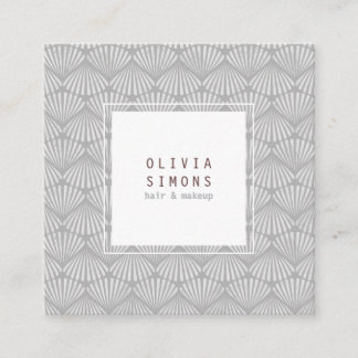  Business Card with retro shells pattern.