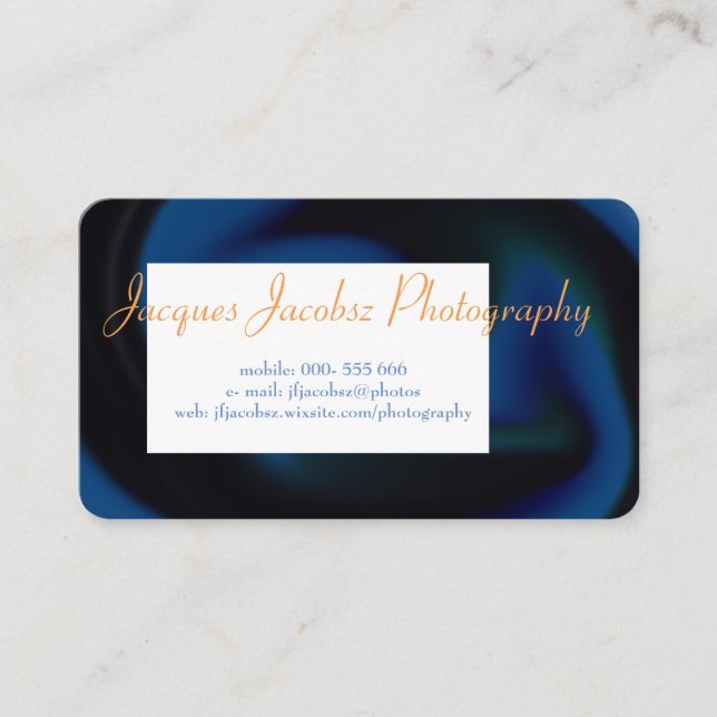 Business Card with Retro Tie Dye Background (Front)