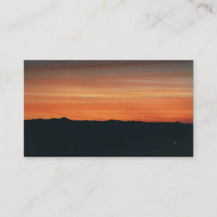 Business Card with Sunset Mountain View