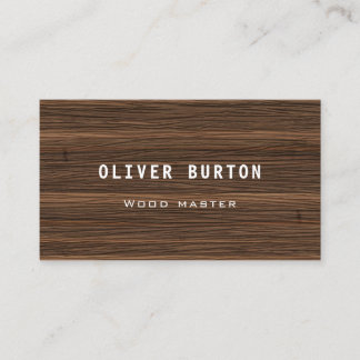 Business card with wood texture.