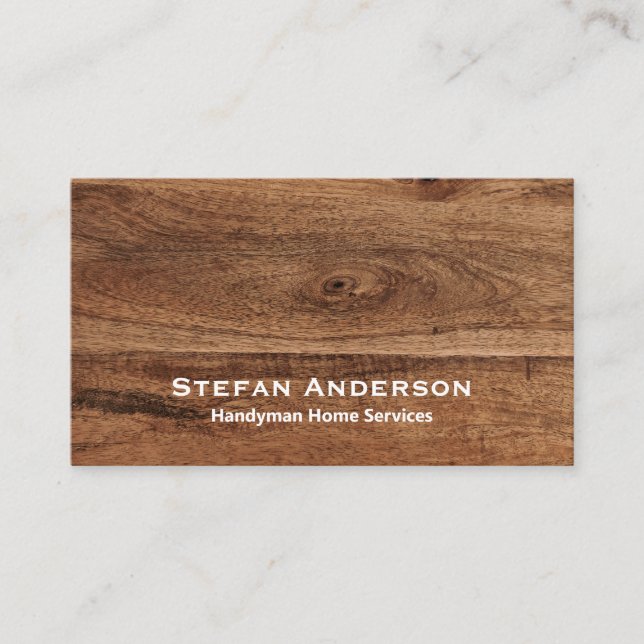 Business card with wooden texture (Front)