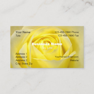 Business Card Yellow Rose - HAMbyWG