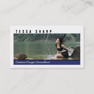 Business Card Your Photo Custom Template Plain