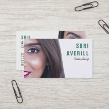 Business Card Your Photo Custom Template Plain