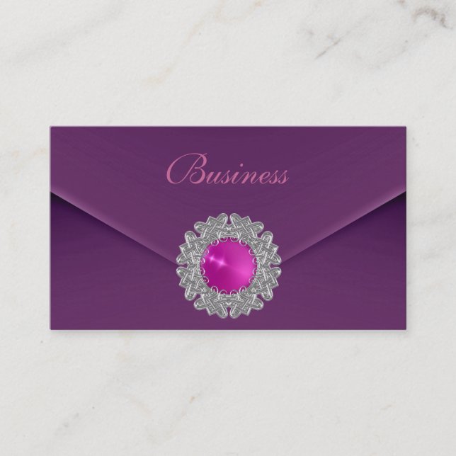 Business Card Zizzago Purple Look Image (Front)