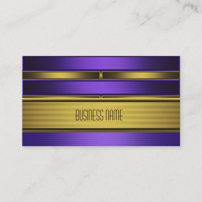 Business Card Zizzago Purple Old Gold (Front)