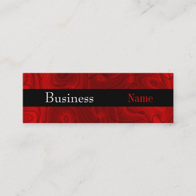 Business Card Zizzago Rich Red Silk (Front)