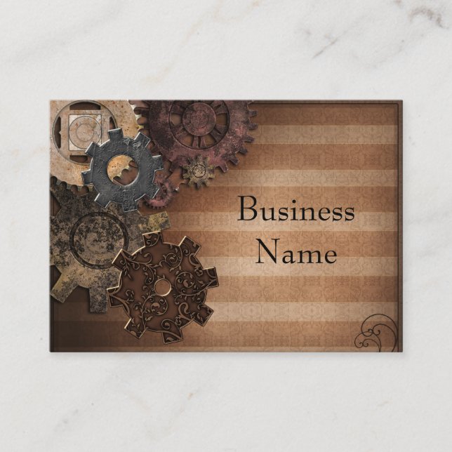 Business Card Zizzago Steampunk Design (Front)