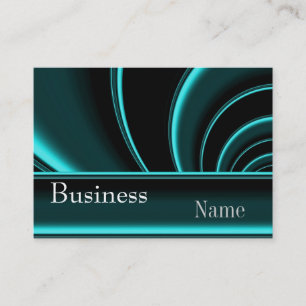 Business Card Zizzago Teal Black Silk Swirl 2
