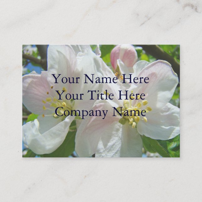 Business Cards Apple Tree Blossoms Flowers (Front)